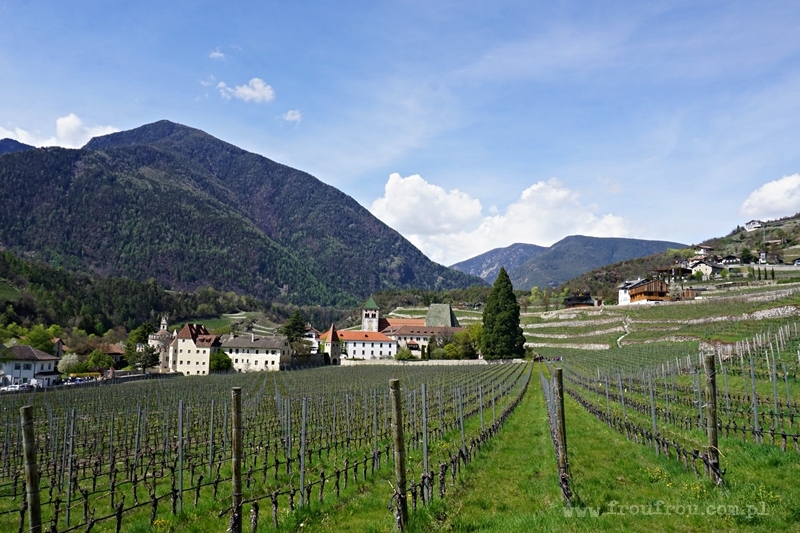 Abbazia di Novacella - widok od winnic