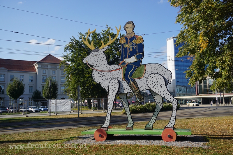 Figura księcia Puklera w Cottbus