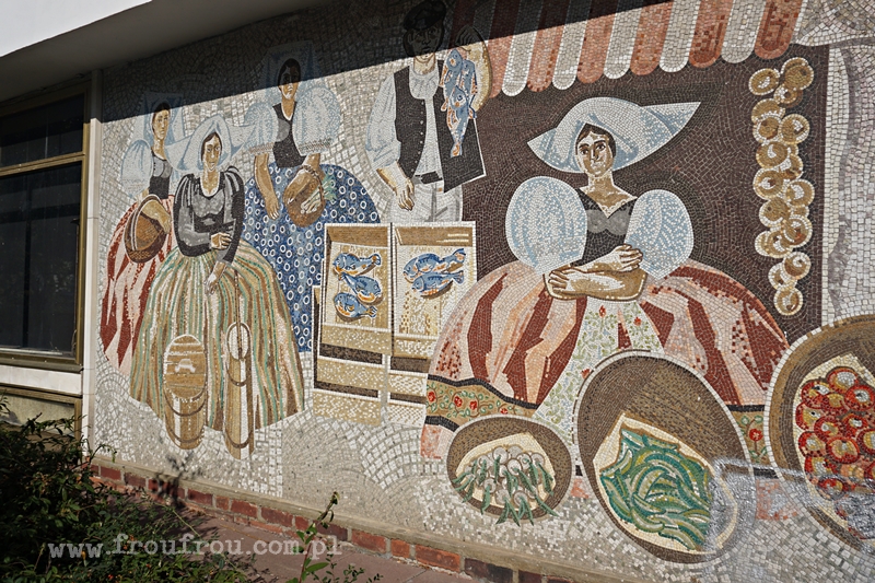 Łużyckie tradycje handlowe - targ rybny - mozaika w Cottbus