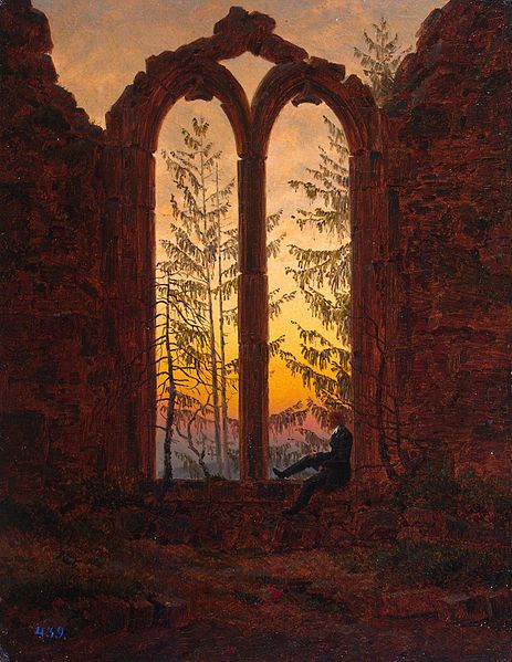 Okna ruin Oybinu - Caspar David Friedrich