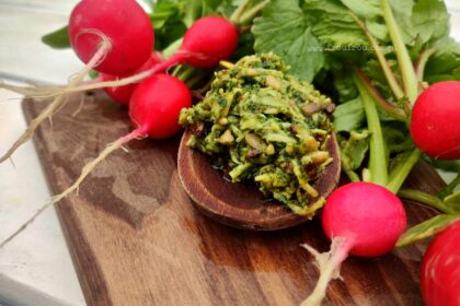 Pesto z liści rzodkiewek