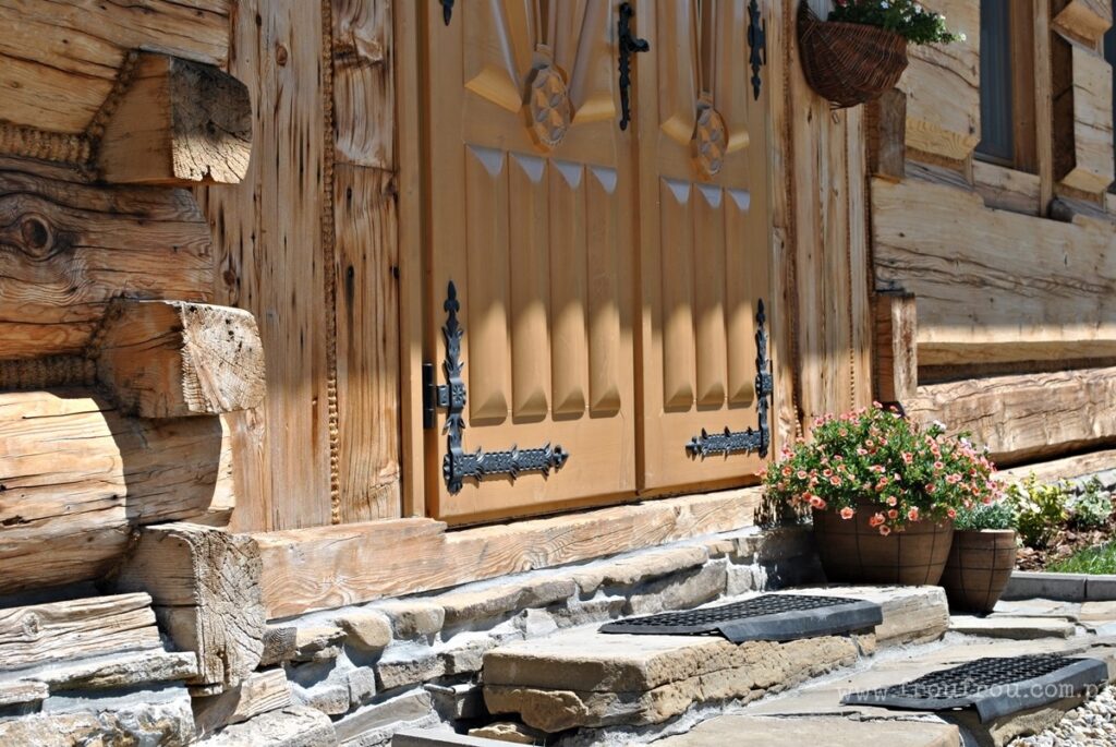 Detal domu drewnianego - Chochołów