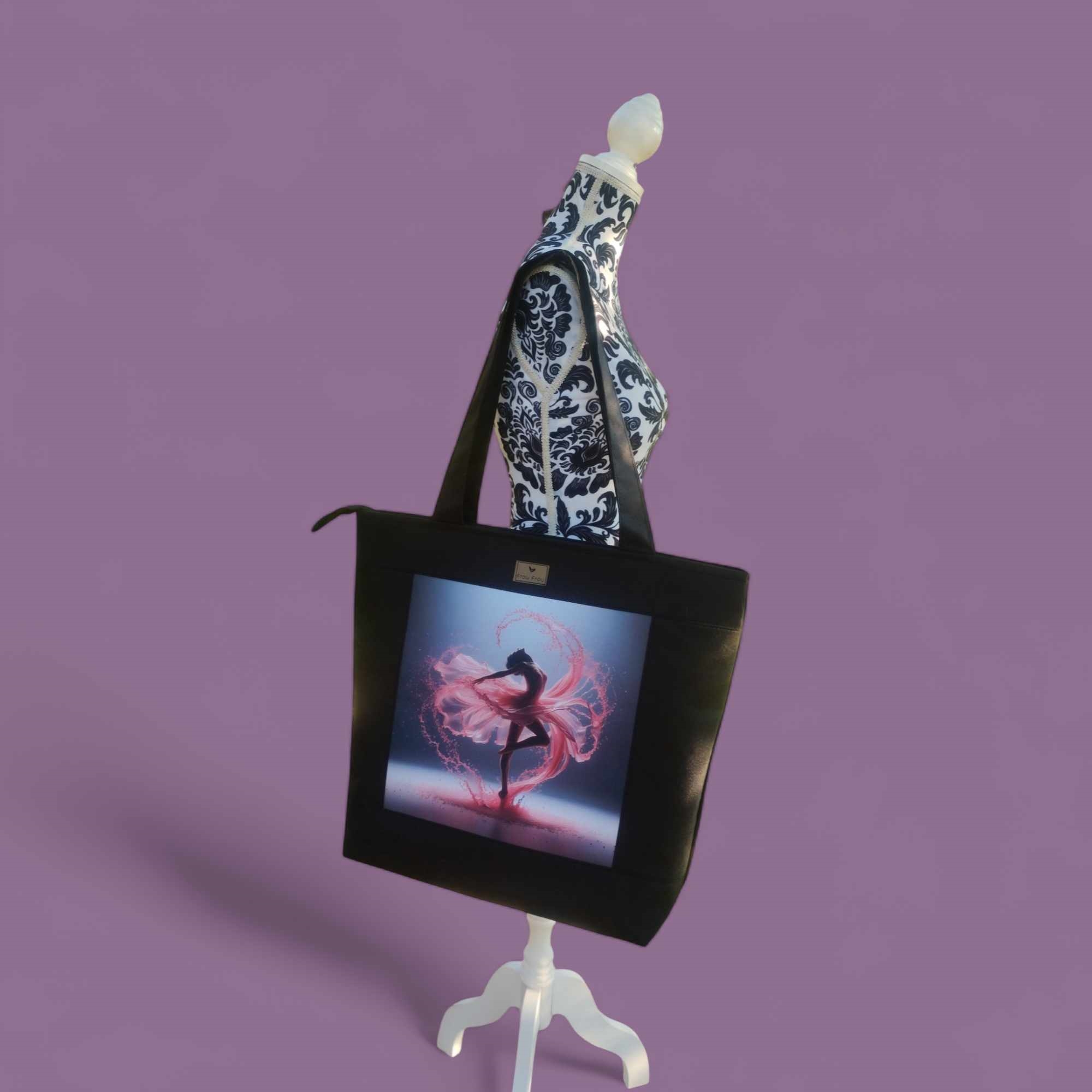 ANUSZKA - torba typu shopper - różowa baletnica