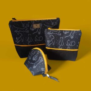 Kosmetyczki MATRIOSZKI czarne koty
