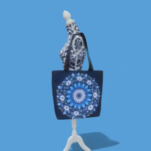 torba typu shopper Anuszka z niebieską mandalą