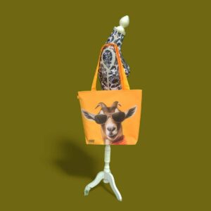 Zamykana torba na zakupy - ANUSZKA z kozą