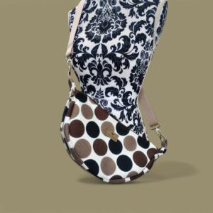 półokrąga torebka w grochy TOJEMOJE