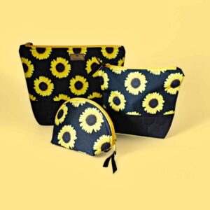 Wodoodporne kosmetyczki matrioszki - słoneczniki